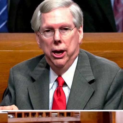 Prompt: listen stable diffusion, all i want is for you to make mitch mcconell into a friggin'derpy lookin turtle, heck it all!