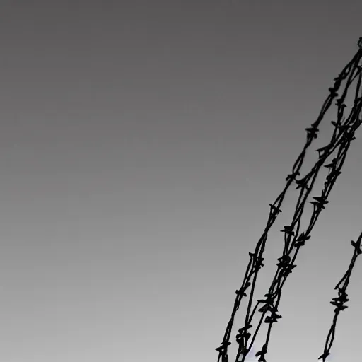 Prompt: nebula of barbed wire