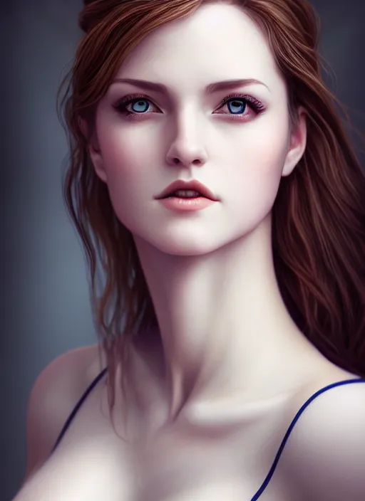 Image similar to a gorgeous scottish female photo, professionally retouched, soft lighting, realistic, smooth face, full body shot, torso, dress, perfect eyes, sharp focus on eyes, 8 k, high definition, insanely detailed, intricate, elegant, art by artgerm and jason chan