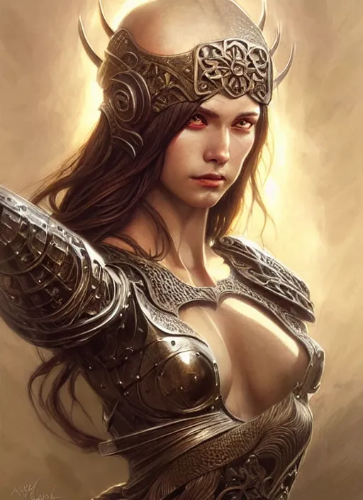 Image similar to Muscular and powerful medieval knight portrait, art nouveau, fantasy, intricate flower designs, elegant, highly detailed, sharp focus, art by Artgerm and Greg Rutkowski