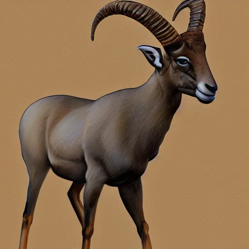 Image similar to ibex, digital painting
