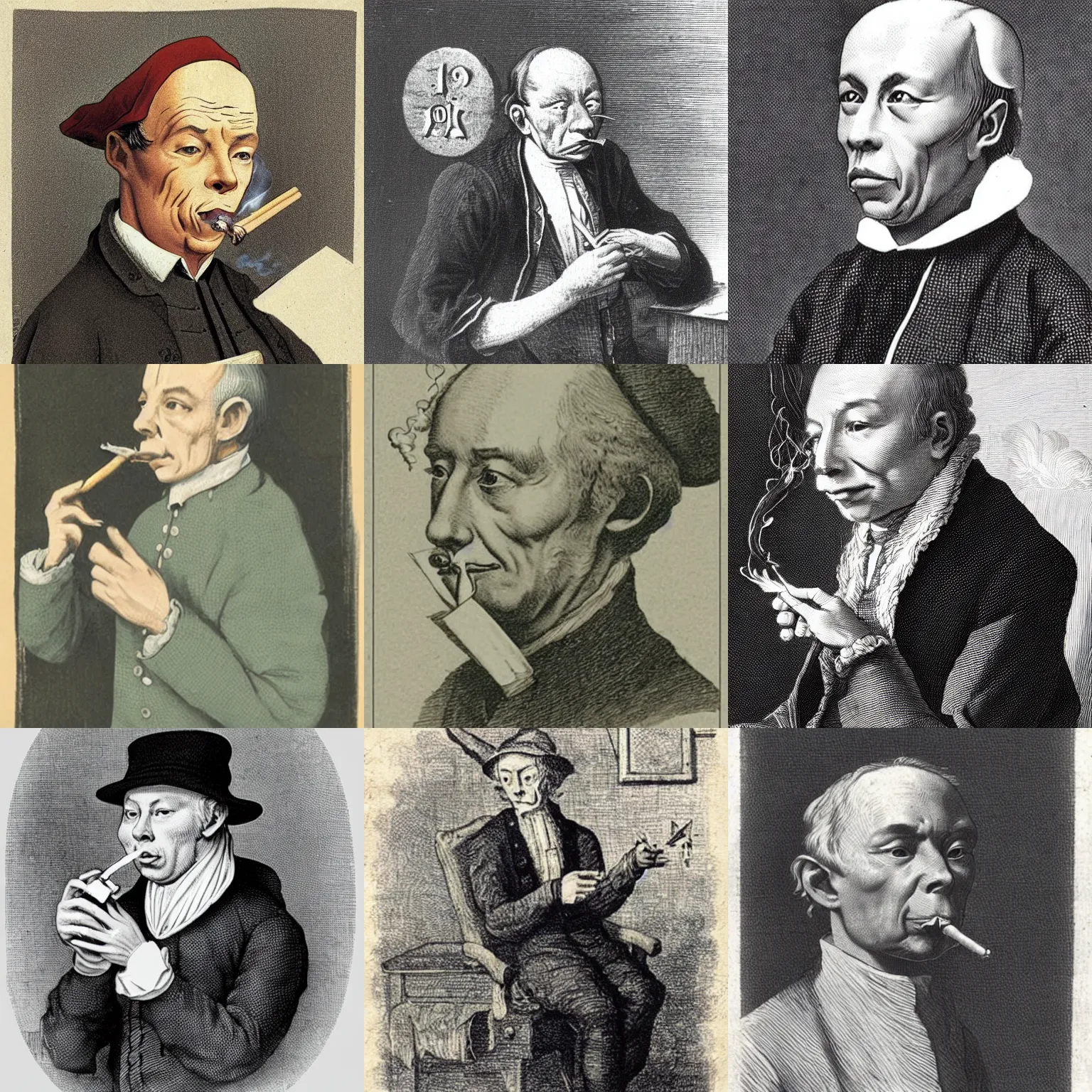 Prompt: Leonhard Euler smoking weed