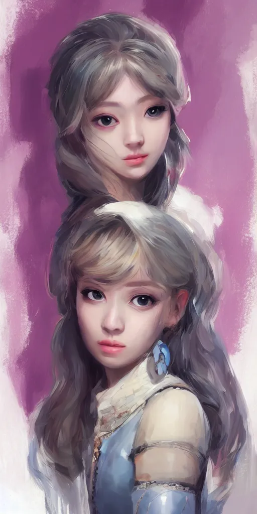 Image similar to portrait of a princess by wataboku from artstation