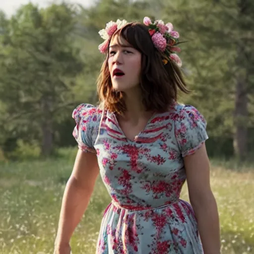 Image similar to film still of mary elizabeth winstead in midsommar 2 ( 2 0 2 4 )