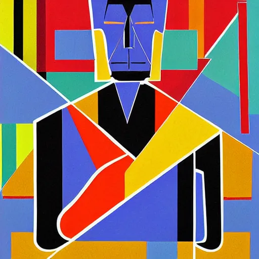 Image similar to Geometrical Suprematist art of Saul Goodman, by Nina Kogan