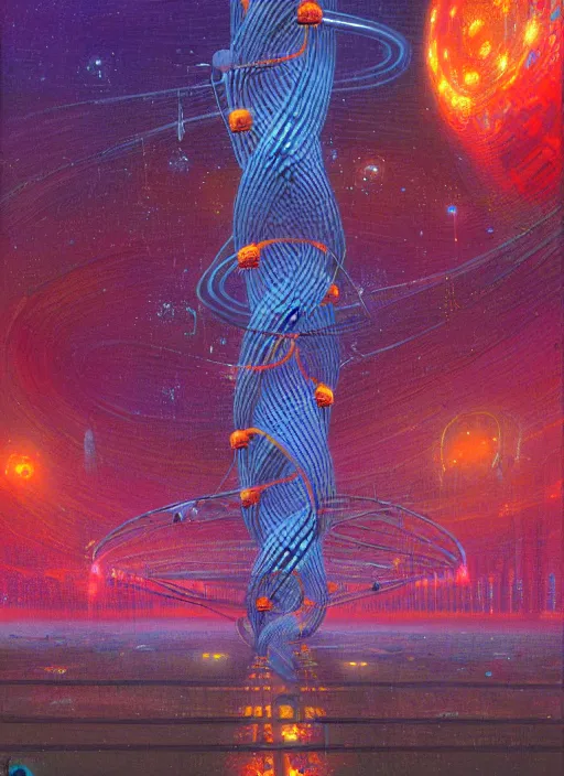 Image similar to dna string by paul lehr