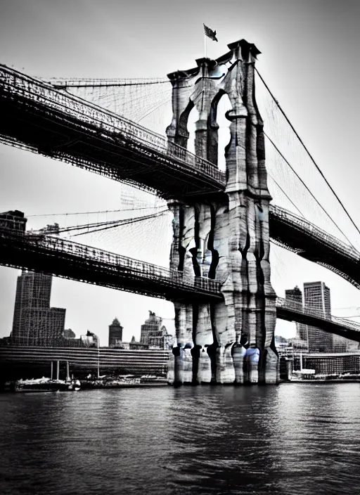 Prompt: beautiful brooklyn bridge photography award winning cinematography