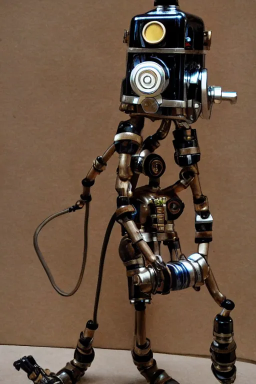 Image similar to pneumatic mechanical droid posting to steampunk onlyfans
