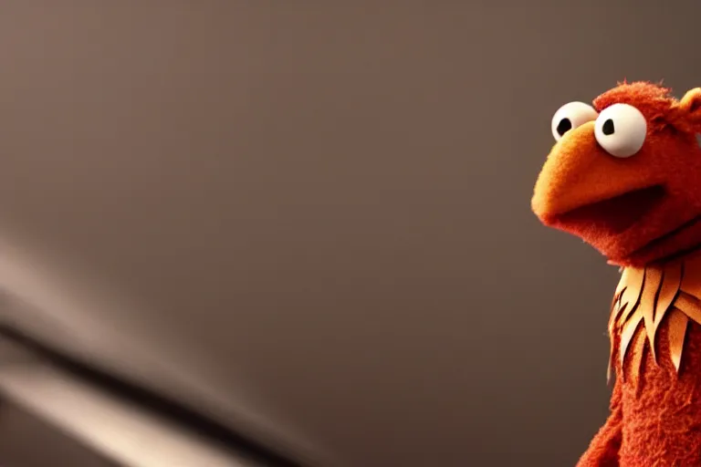 Prompt: film still of Animal from The Muppets as Tony Stark in Avengers Endgame, 8k,