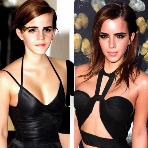 Image similar to emma watson mixed with kim kardashian