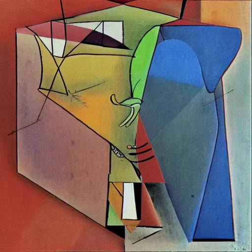 Prompt: persistence of memory if salvador dali was a cubist