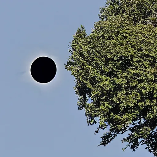 Prompt: a solar eclipse caused a giant floating seal