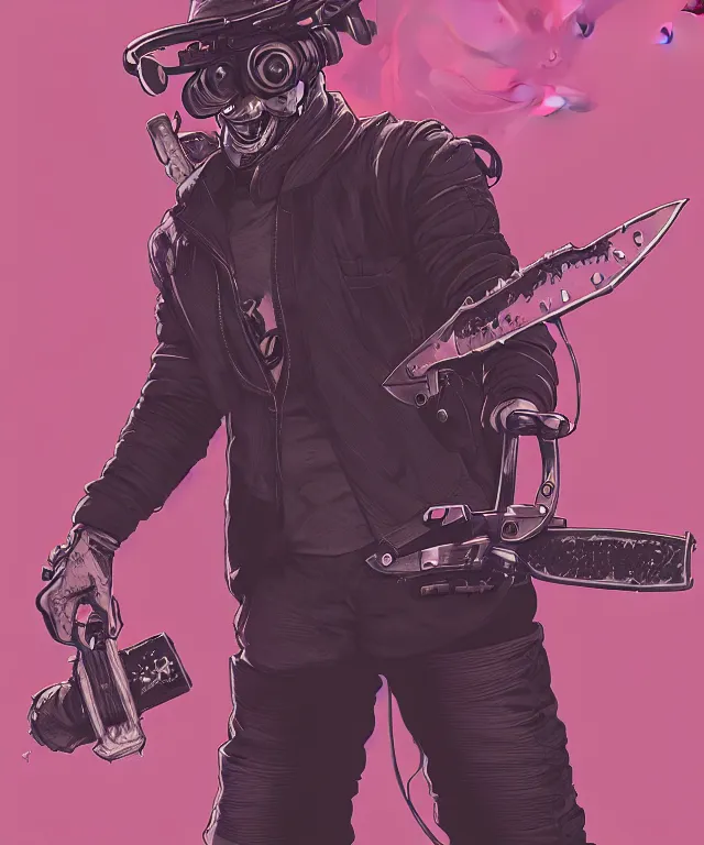 Prompt: a portrait of an anthropomorphic! cyberpunk corgi! holding a chainsaw, fantasy, elegant, digital painting, artstation, concept art, matte, sharp focus, illustration, art by josan gonzalez