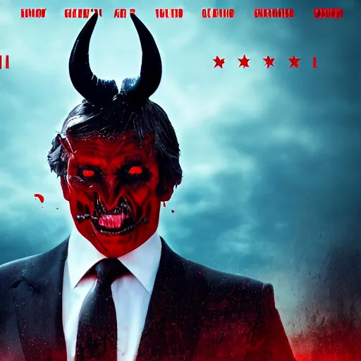 Prompt: the devil running for president, award winning promotional shot, cinematic