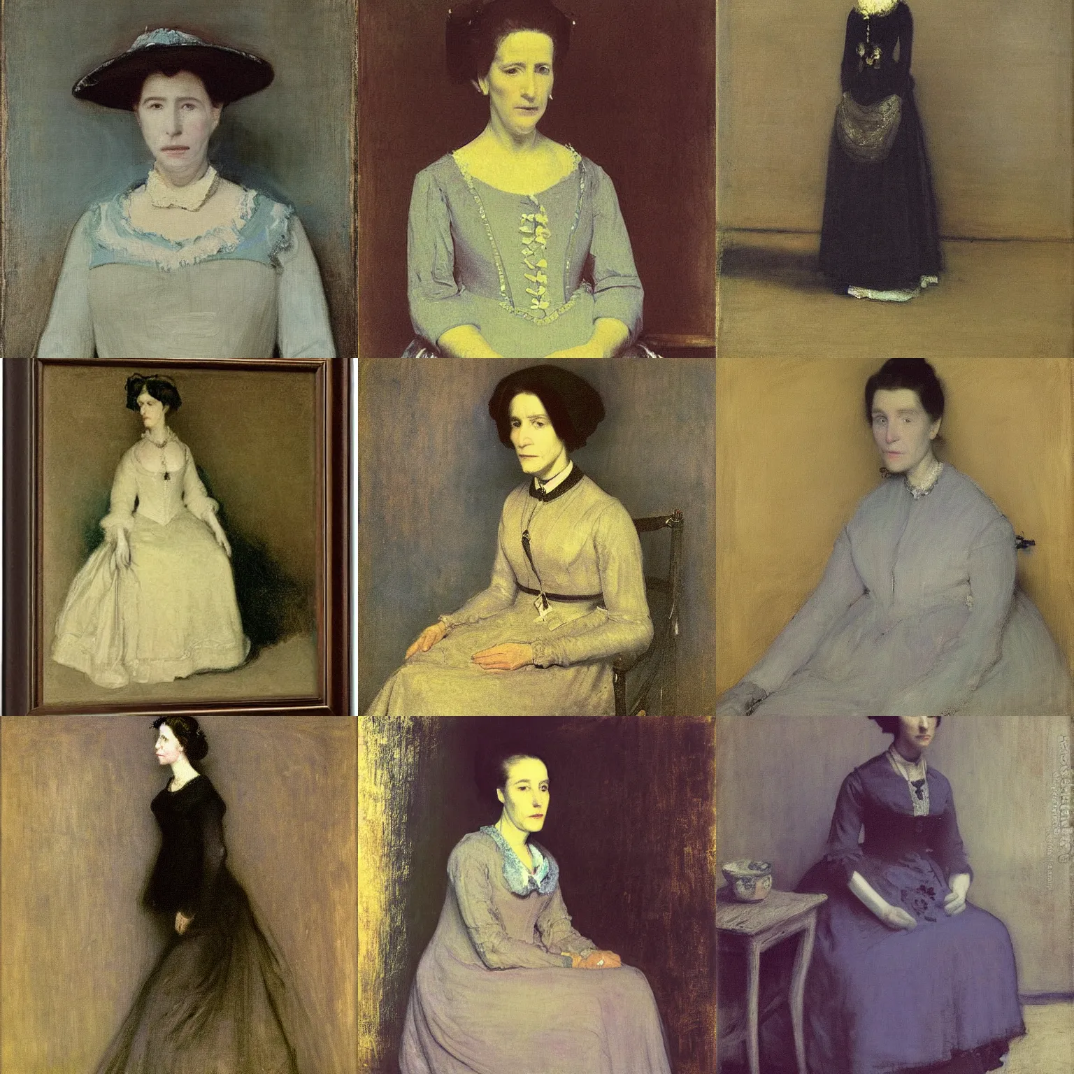 Prompt: Minions's Mother by James Abbott McNeill Whistler