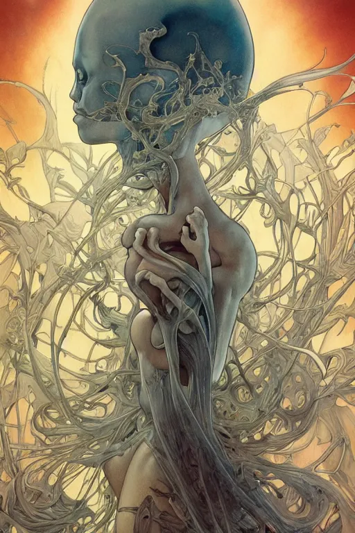 Prompt: casper the friendly ghost, by artgerm and yoshitaka amano and moebius and hr giger and zdislaw beksinski and alphonse mucha, hyperdetailed, symmetry, glamour, surreal, dc comics, ornate, stunning, nebula, explosions in the sky, trending on artstation