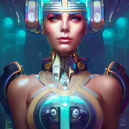 Image similar to a portrait of a beautiful cybernetic cleopatra, cyberpunk concept art by pete mohrbacher and wlop and artgerm and josan gonzales, digital art, highly detailed, intricate, sci-fi, sharp focus, Trending on Artstation HQ, deviantart, unreal engine 5, 4K UHD image