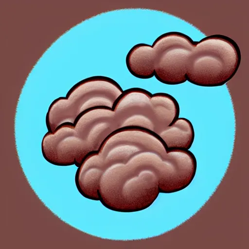 Prompt: chocolate clouds illustration