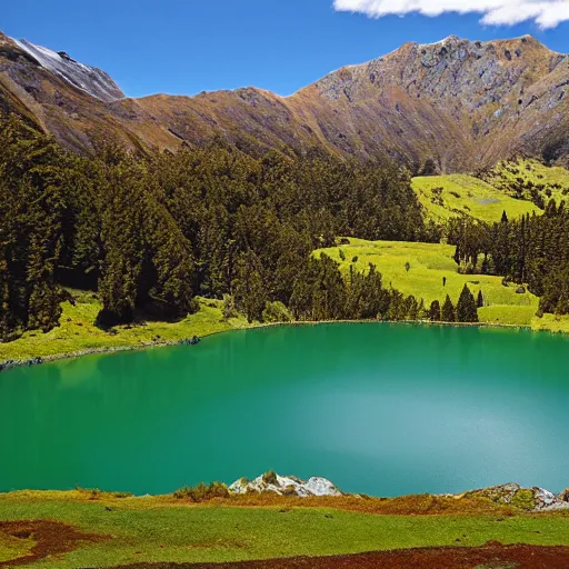 Prompt: emerald lakes in new zealand