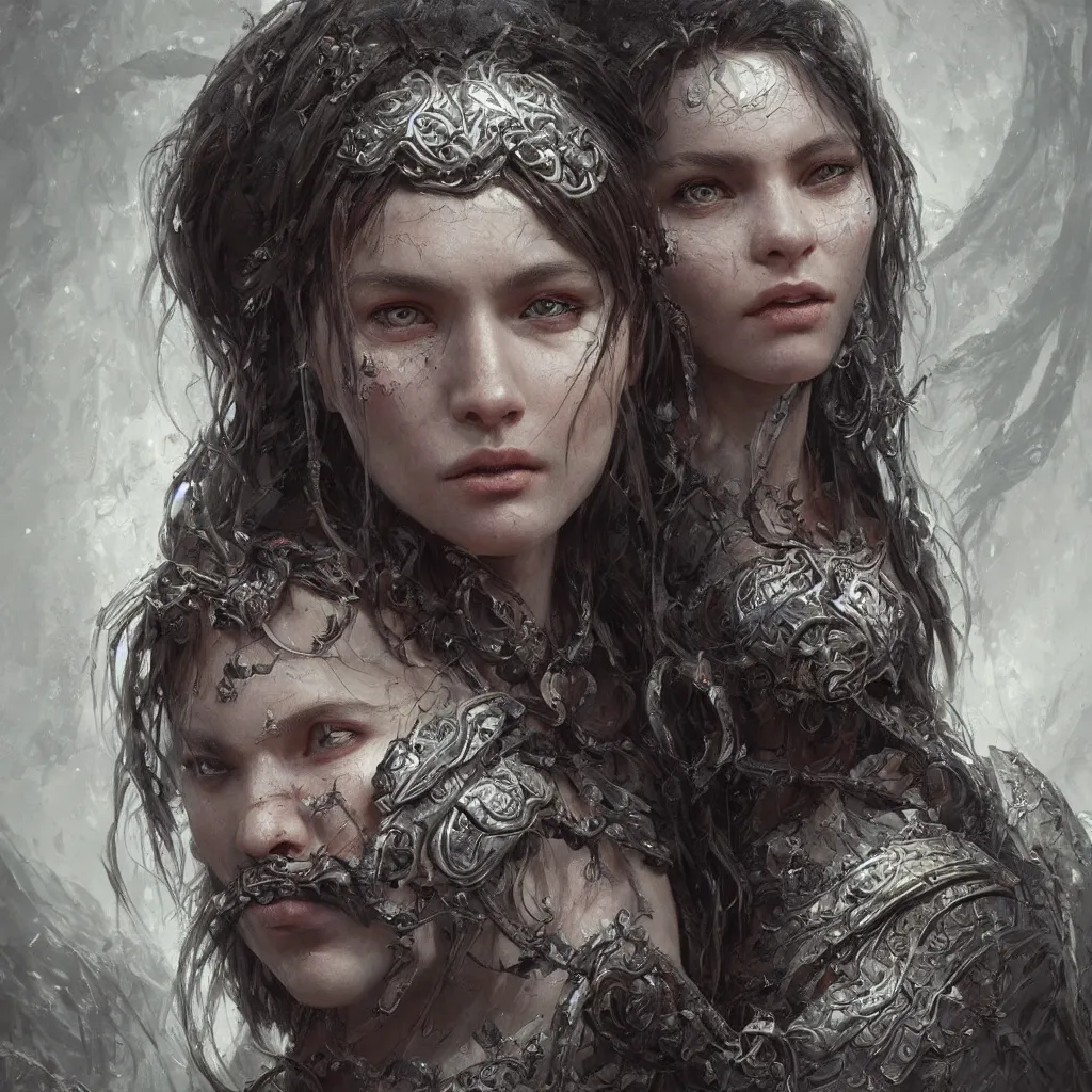 Prompt: Hyper realistic detailed portrait of a young Paludnitsa. Fantasy art by Eddie Mendoza, detailed and intricate environment, highly detailed, award winning art.