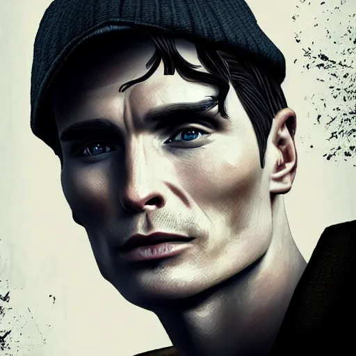 Image similar to Thomas Shelby cillian murphy standing in atlantis, digital art, photorealistic, highly detailed, realistic face, epic, fantasy, artstation