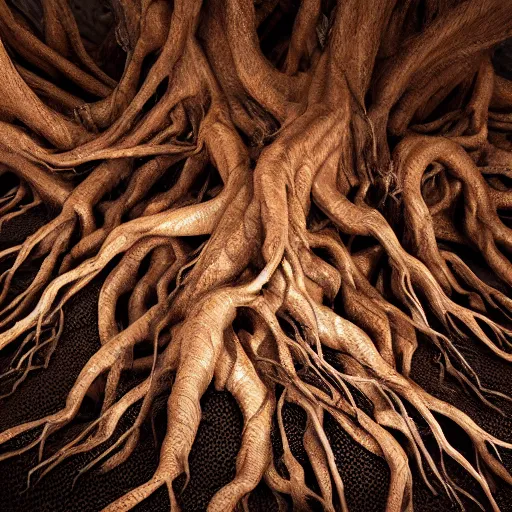 Prompt: full body pose, hyperrealistic photograph of roots of a tree made of bodies, dim volumetric lighting, 8 k, octane beautifully detailed render, extremely hyper detailed, intricate, epic composition, cinematic lighting, masterpiece, trending on artstation, very very detailed, stunning, hdr, smooth, sharp focus, high resolution, award, winning photo, dslr, 5 0 mm