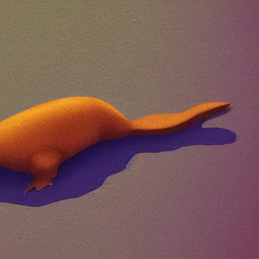 Prompt: a human-like platypus, digital art