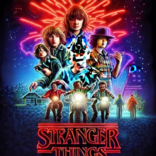 Image similar to stranger things game icon design, 4 d game fanart cgsociety by dan mumford, by josephine wall, dan witz and lois van baarle, ilya kuvshinov, rossdraws global illumination