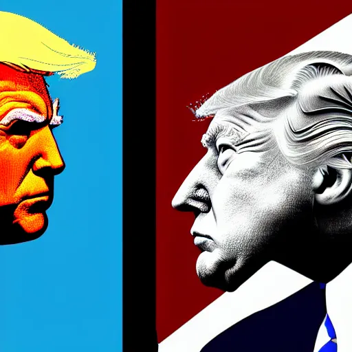 Image similar to joe biden vs donald trump, street fighter, fight, fistfight, digital art