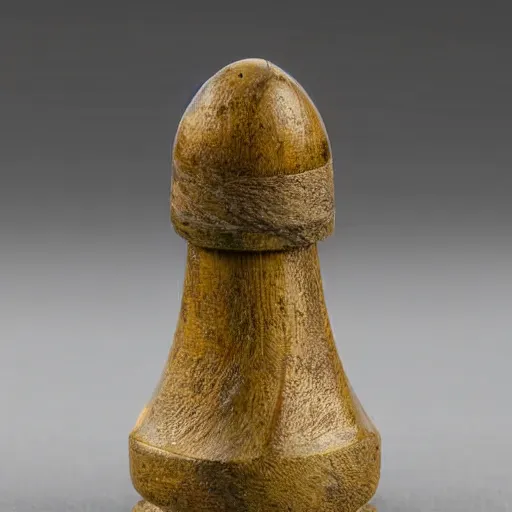 Prompt: a chess piece connected to an ancient machone
