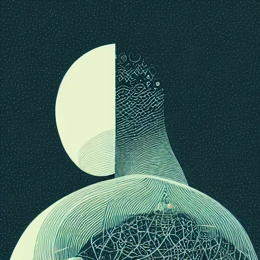 Image similar to a wandering mind, logo without text, simple white background victo ngai, kilian eng, trending on artstation