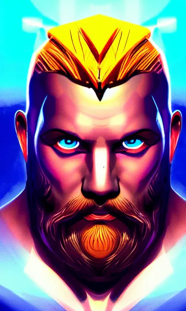 Image similar to the god zeus, lightning, concept art, sharp focus, portrait, colorful, cinematic lighting, trending on artstation, by emylie boivin and kyle herring