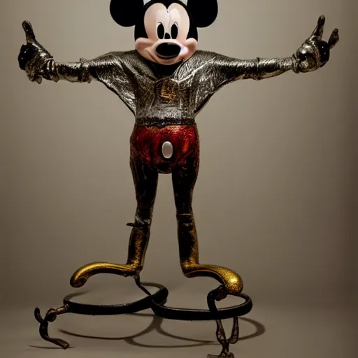 Image similar to mickey mouse as a dark souls boss by louise bourgeois