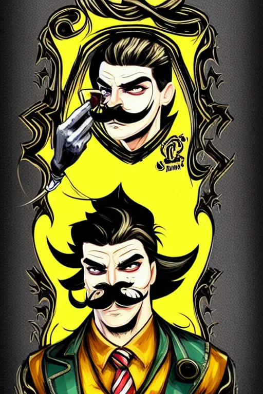 Image similar to saints street gang wear yellow bandanas, and some of them have thick mustaches, full body portrait, artgrem, illustration, concept art, pop art style, dynamic comparison, fantasy, bioshock art style, gta chinatowon art style, hyper realistic, face and body features, without duplication noise, hyperdetails, differentiation, sharp focus, intricate