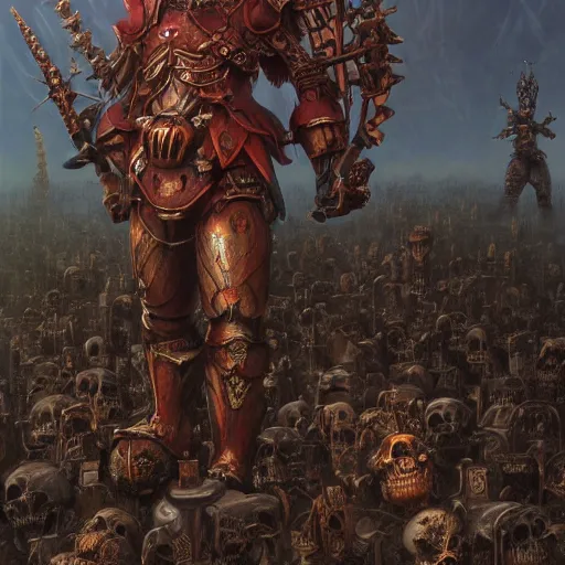 Image similar to anthropomorphic shiba inu, red metal skullknight armor, standing, graveyard of skulls tombs crosses, fantasy 3 d render, masterpiece, light aura, by donato giancola and greg rutkowski and wayne barlow and zdzisław beksinski, shiba inu realistic face