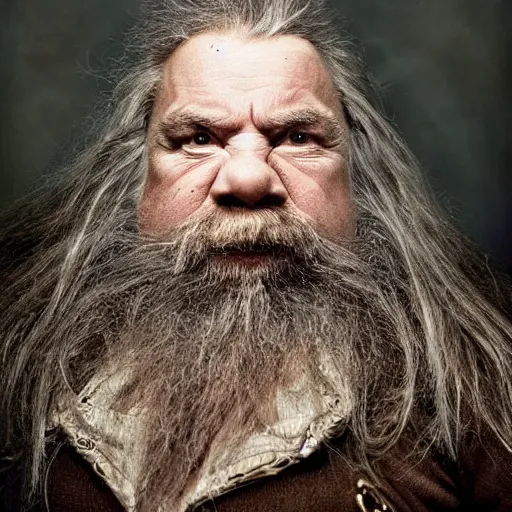 Prompt: damn feisty dwarf degenerate, insanely detailed photo portrait by Annie Leibovitz