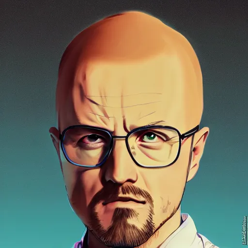 Prompt: portrait of jesse pinkman cosplaying walter white, anime fantasy illustration by tomoyuki yamasaki, kyoto studio, madhouse, ufotable, trending on artstation