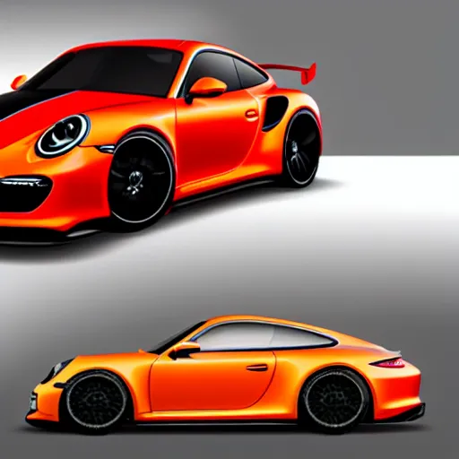 Prompt: concept for a german muscle car inspired by a Porsche 911 Turbo S