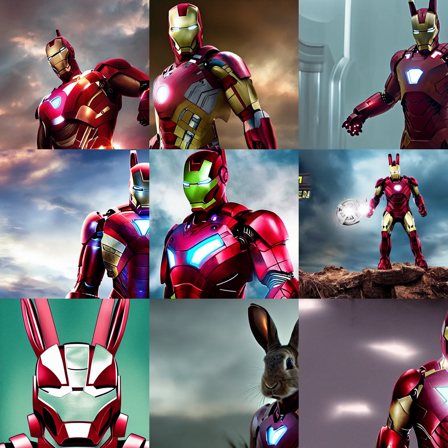 Prompt: a rabbit is ironman, cinematic