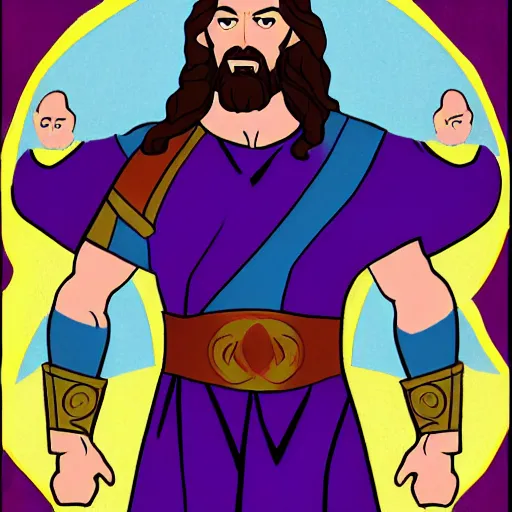 Image similar to jesus as thanos, greg danton