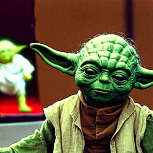 Image similar to yoda performing at woodstock