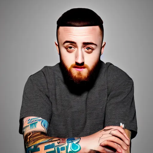 Image similar to portrait mac miller, poster, smooth, clear face, sharp focus, 8 k, highly detailed, hd