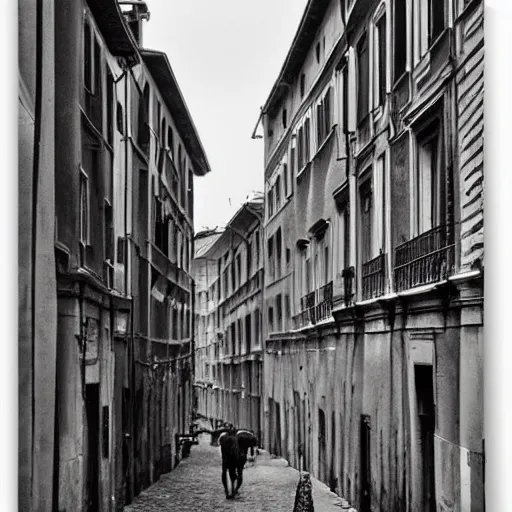 Image similar to the view down a street, buildings in rome by martinus rørbye