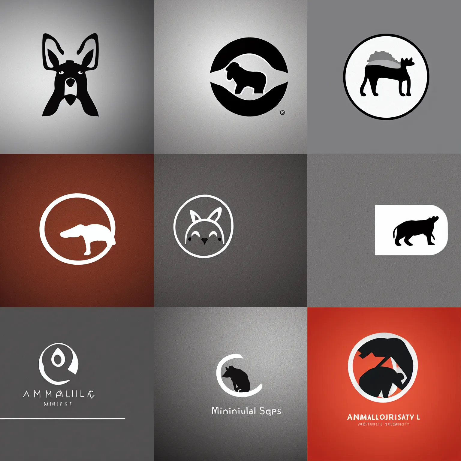 Prompt: minimalistic company logo, animal shape