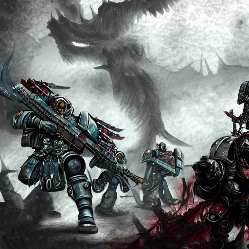 Prompt: Warhammer40k, grimdark, digital art, highly detailed