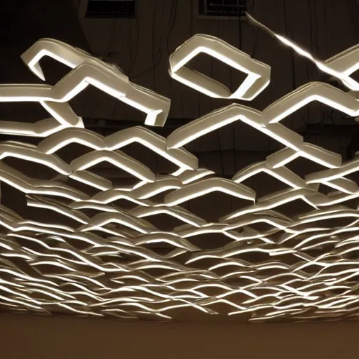 Image similar to lighting installation designed by ai