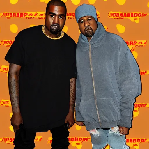 Prompt: kanye west meetup with gru from despicable me