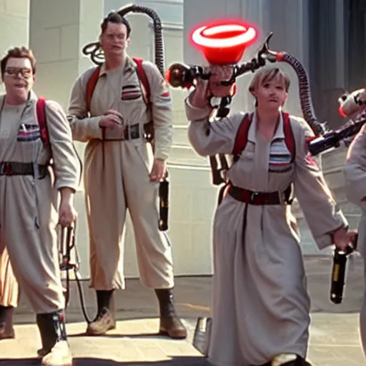 Image similar to the ghostbusters capturing the spirit of obi wan kenobi