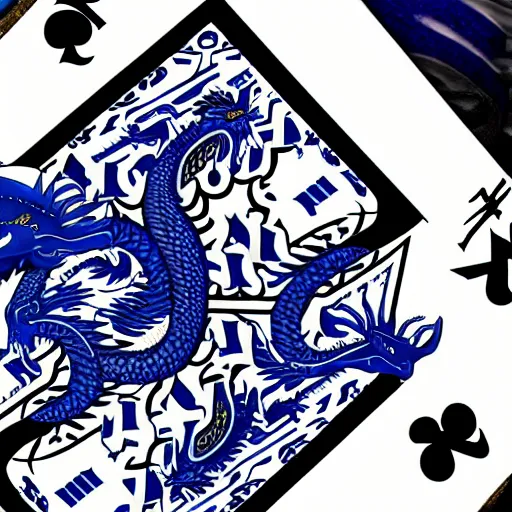 Prompt: blue eyes white dragon playing cards with exodia, unltrarealistic, 4 k