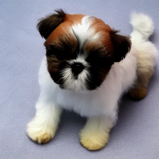 Prompt: a robot shih tzu puppy, 8 k